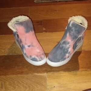 Women's Tie-Dye Fleece Lined Sneakers